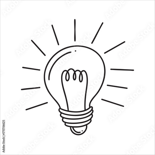 hand drawn light bulb illustration