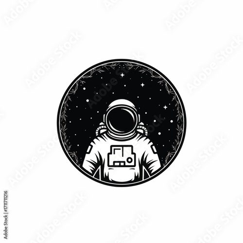 Astronaut in space suit ready for cosmic exploration journey.