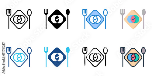 Flavor Fusion icon set multiple style collection 

