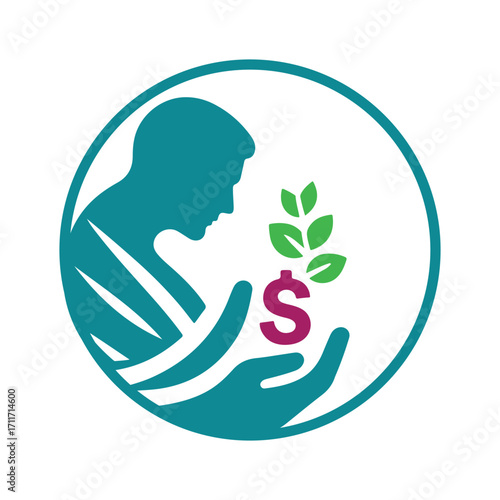charity vector silhouette clip art logo design illustration