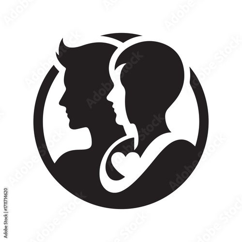 charity vector silhouette clip art logo design illustration
