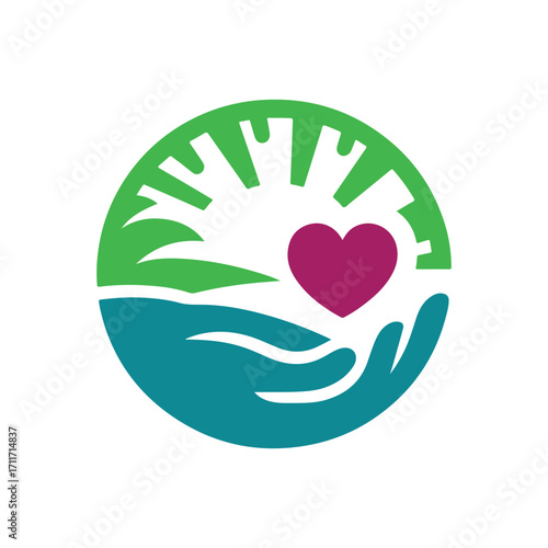 charity vector silhouette clip art logo design illustration