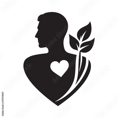 charity vector silhouette clip art logo design illustration