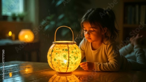 Picture of children and glowing lights