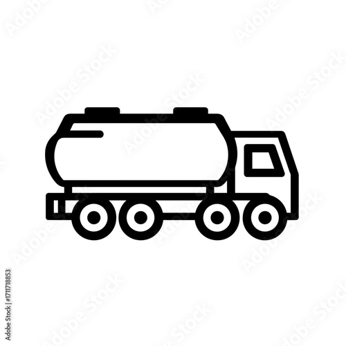 Fuel Transport Vehicle Tanker Truck Icon