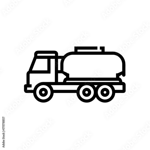 Fuel Transport Vehicle Tanker Truck Icon
