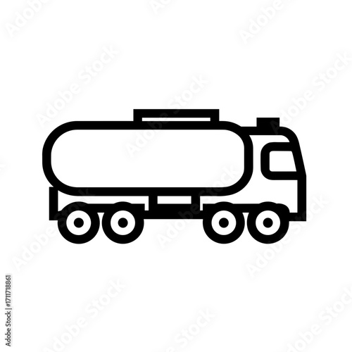 Fuel Transport Vehicle Tanker Truck Icon