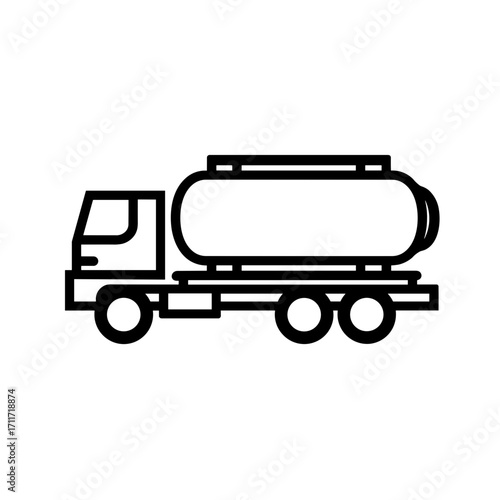 Fuel Transport Vehicle Tanker Truck Icon