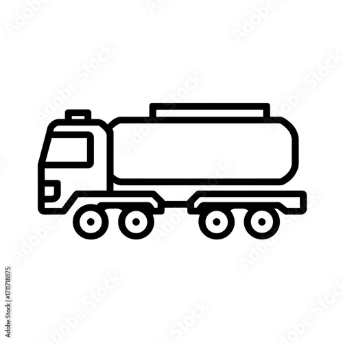 Fuel Transport Vehicle Tanker Truck Icon