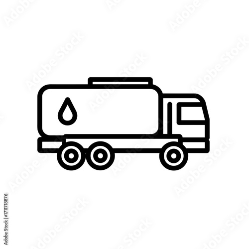 Fuel Transport Vehicle Tanker Truck Icon