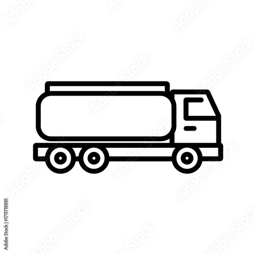 Fuel Transport Vehicle Tanker Truck Icon