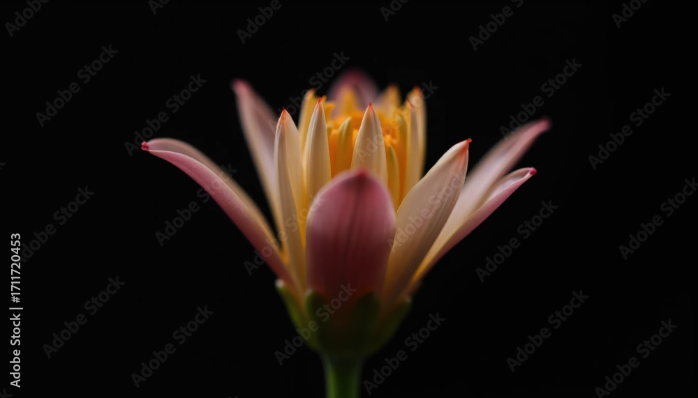 Fototapeta premium Nature Flower Blooming Process Close-up Macro Timelapse Footage Generate Ai