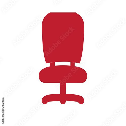Red Office Chair Icon