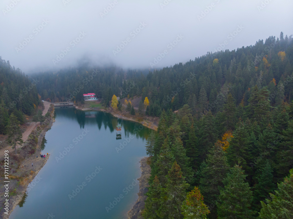 Fototapeta premium Aerial view of Akgöl, Sinop