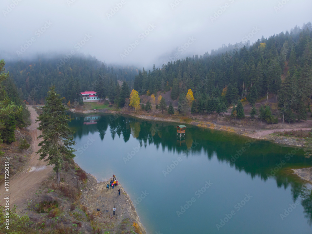 Fototapeta premium Aerial view of Akgöl, Sinop