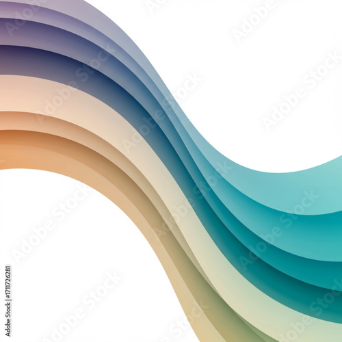 Abstract Soft Wavy Lines Gradient Background