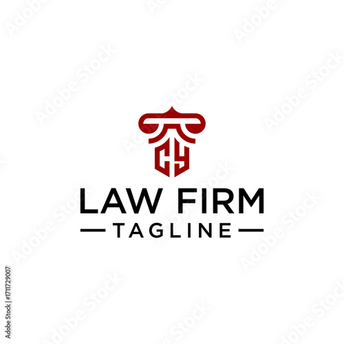 CY or HY law logo design inspiration