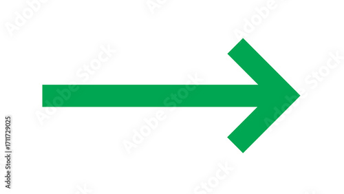 Bold green arrow points to the right on a stark black background signifying direction.