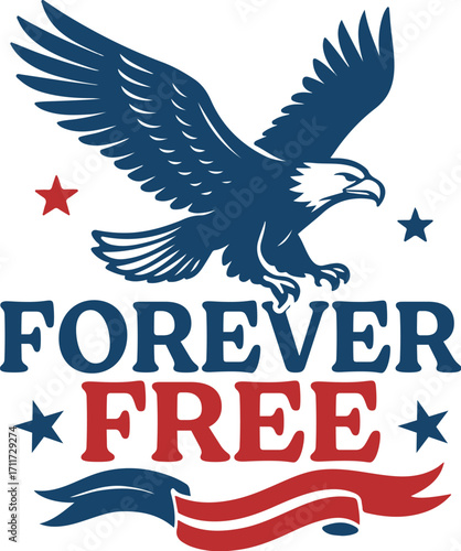 forever free - 4th of July Vintage t-shirt patriotic clipart, fourth july happy independence day of usa, victorian july quote design sublimation
