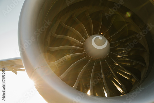 Wallpaper Mural FRONT VIEW OF TURBINE JET ENGINE. Torontodigital.ca