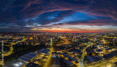 Stunning Sunrise Over Manchester Deansgate DevelopmentS
