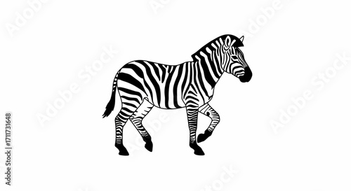 Majestic zebra profile realistic wildlife photography stunning animal portrait
