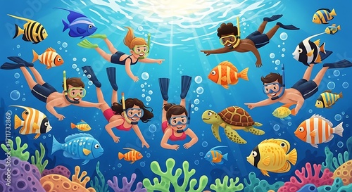 People snorkeling.