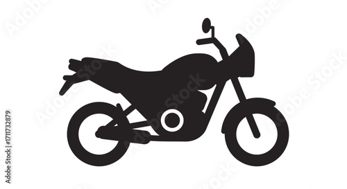 Silhouette of an adventure motorcycle ready for off-road exploration and thrilling rides