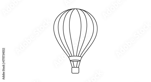 Simple monochrome hot air balloon design for travel and adventure concepts – Whisk_124cb148aa05474a9aa42a55b6db0bafdr