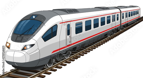 Modern high-speed train design, a sleek and futuristic concept for efficient travel