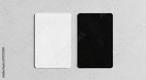 Wallpaper Mural Black and White Contrast Cards: Minimalist Design Elements Torontodigital.ca