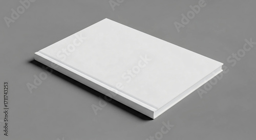 Wallpaper Mural Blank White Hardcover Book Mockup on Gray Torontodigital.ca