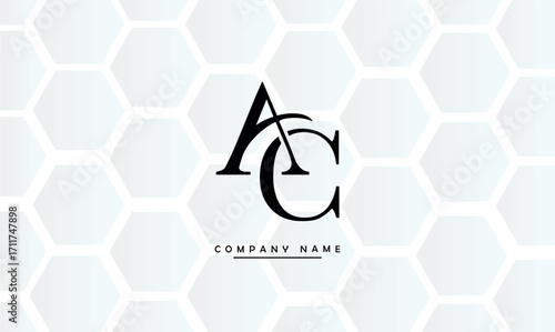 AC, CA A, C Abstract Letters Logo Monogram