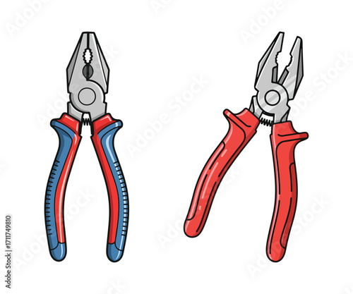 Pliers vector illustration on a white background