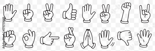 Retro mascot parts set, vintage cartoon hands, groovy character design kit