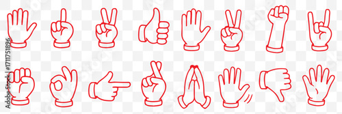 Retro mascot parts set, vintage cartoon hands, groovy character design kit