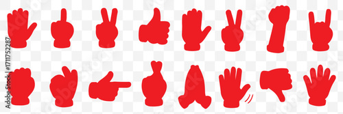 Retro mascot parts set, vintage cartoon hands, groovy character design kit