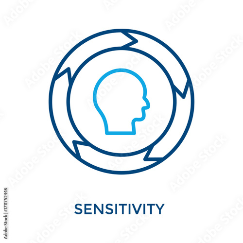 Sensitivity Icon Outline Color Style. Vector Illustration For Graphic Design