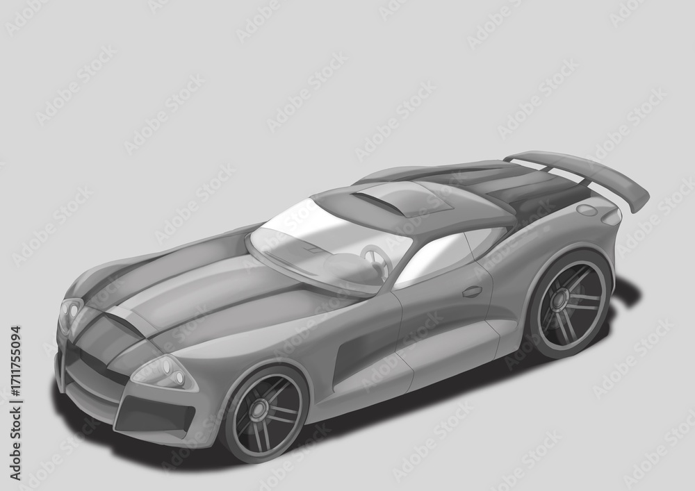Fototapeta premium Race car illustration