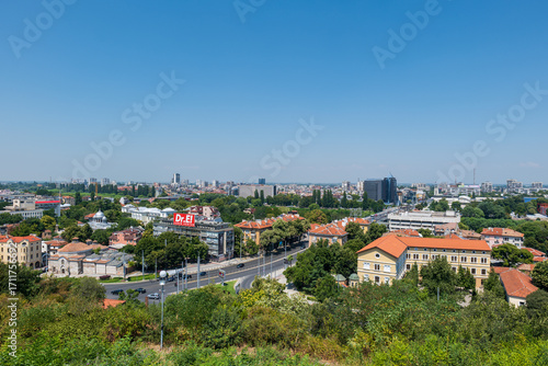 Wallpaper Mural Plovdiv view from above in Bulgaria. Plovdiv aerial city view with historical buildings and hills Torontodigital.ca