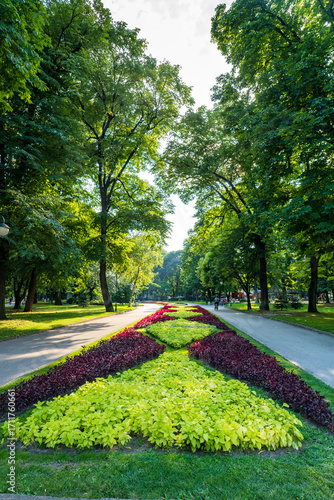 Obraz na plátně Tsar Simeon's Garden in Plovdiv city center,  created in 1892 by the Swiss lands