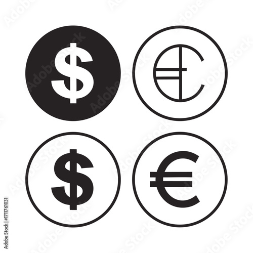 Minimalist high contrast graphic four elements