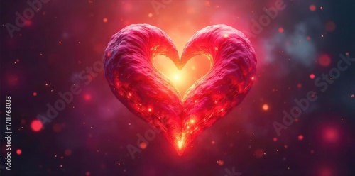 Two intertwined hearts, representing a profound and enduring spiritual connection, radiating a gentle glow , tenderness, serenity