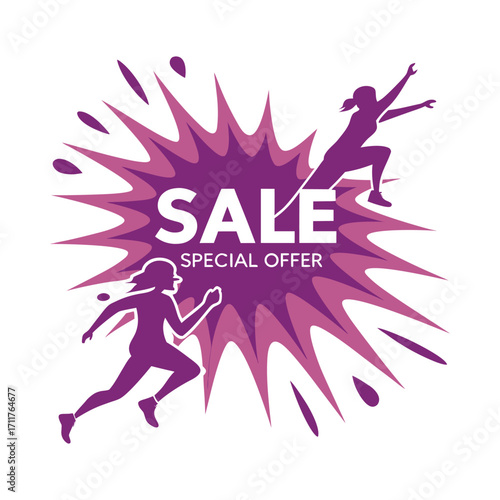 Vibrant abstract representation of a sale event