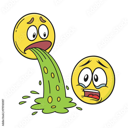 Vibrant cartoon illustration of two characters