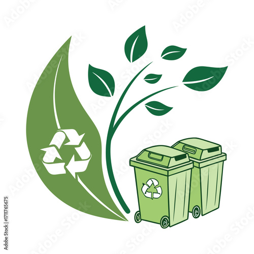 Vibrant green leaf symbolizing new growth and spring