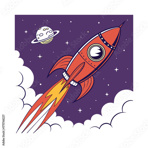 Vibrant stylized illustration of a classic subject