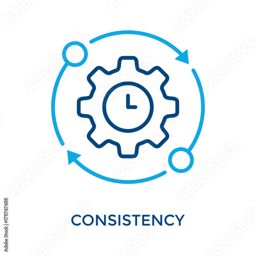Consistency Icon Outline Color Style. Vector Illustration For Graphic Design