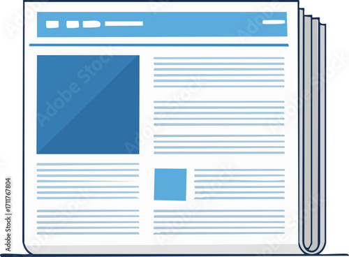 bir gazetenin vektör çizimi 