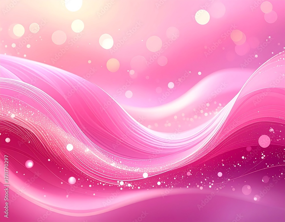 Fototapeta premium Abstract wavy design with soft pink and light effects